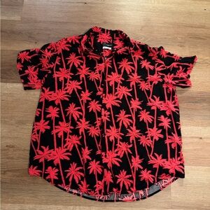 Original Use Black and Red Palm Tree Shirt